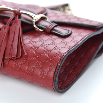 Gucci Soft Microguccissima Mini Emily Chain Shoulder Bag Rosso 10 of 10