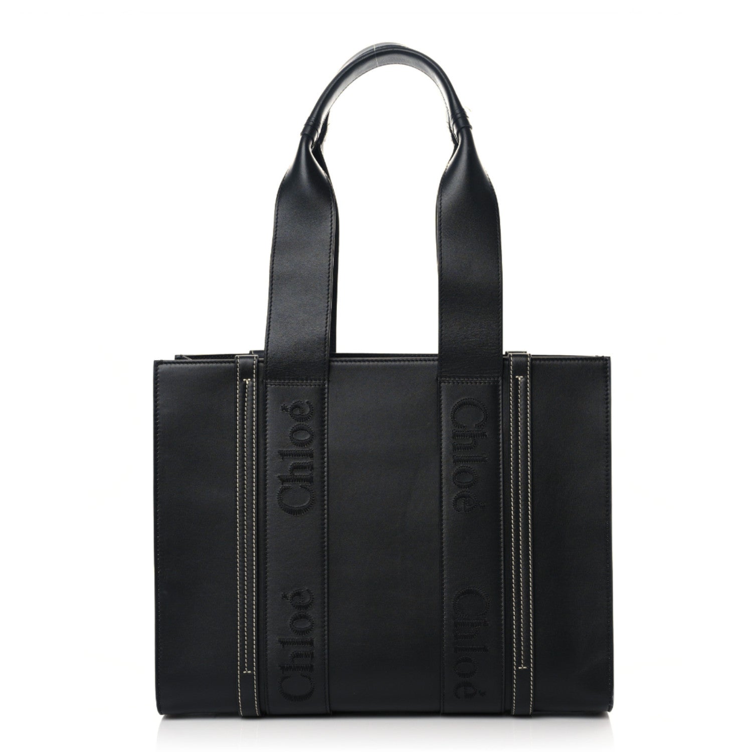 Chloe Calfskin Medium Woody Tote Black 1 of 16