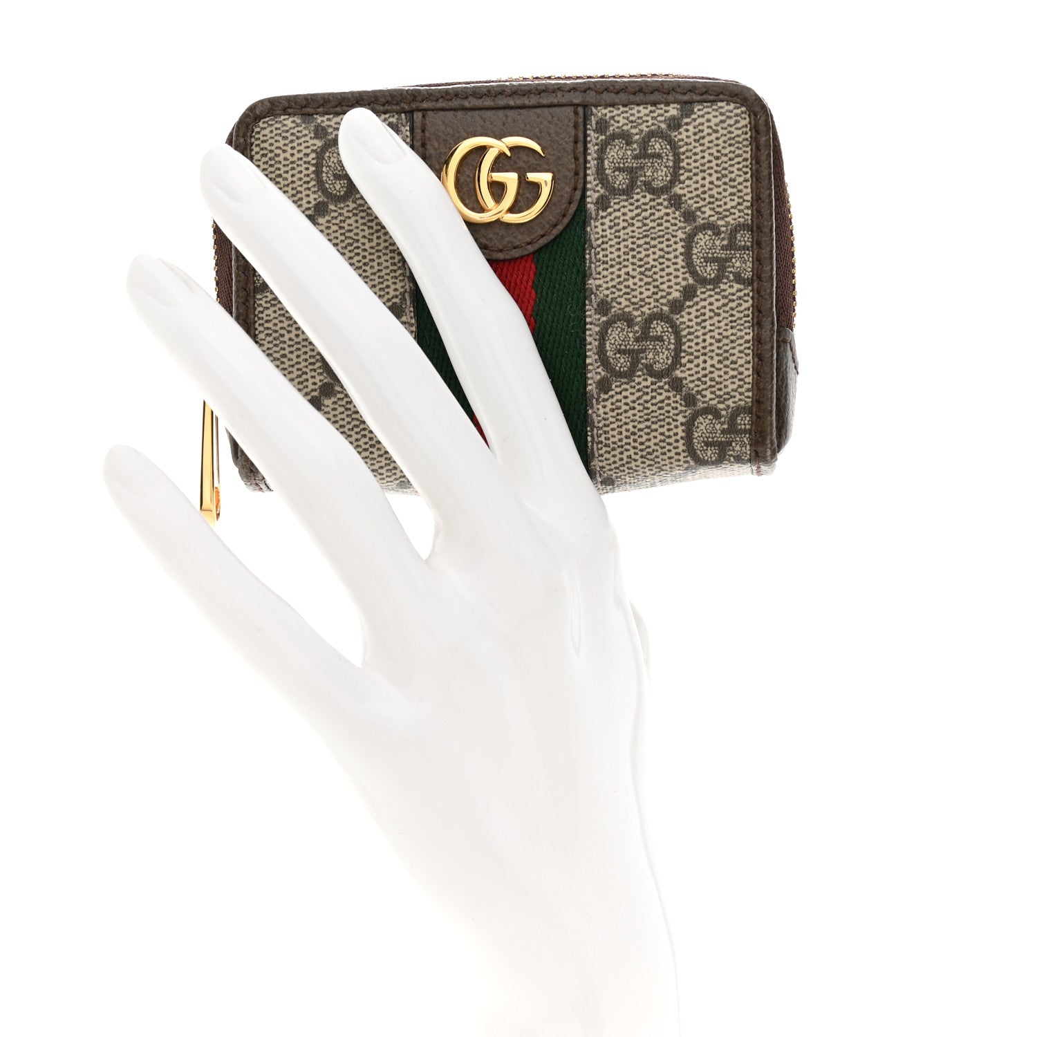 Gucci GG Supreme Monogram Web Ophidia Playing Card Case Beige New Acero 2 of 9