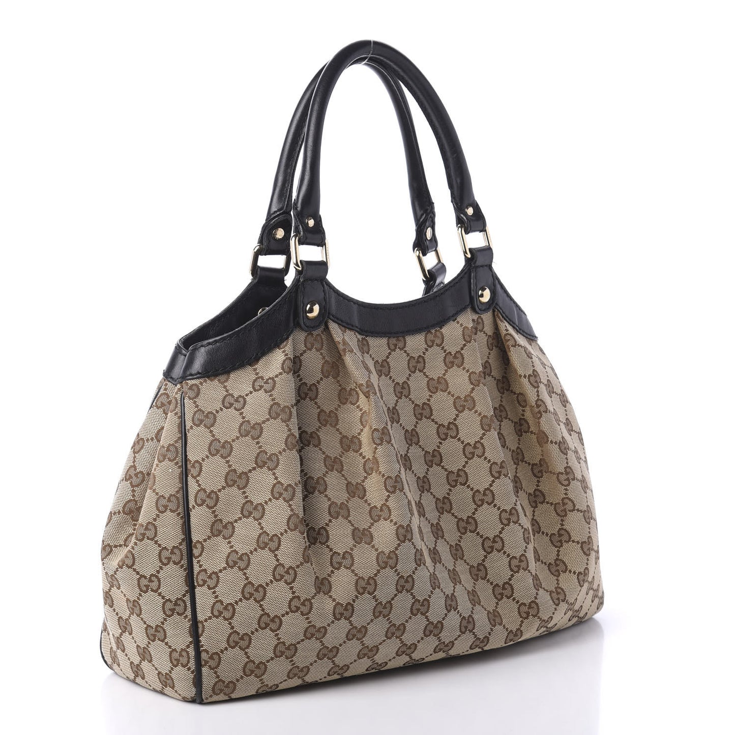Monogram Medium Sukey Tote Beige Ebony Black