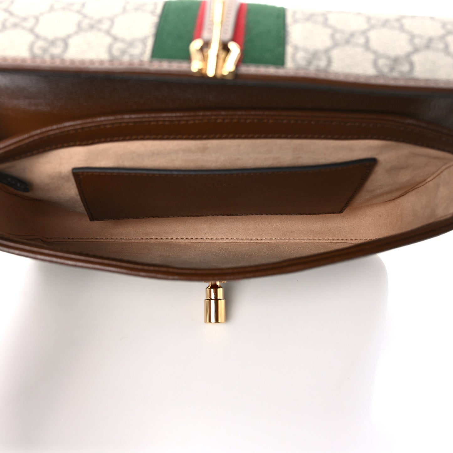 GG Supreme Monogram Azalea Calfskin Web Jackie 1961 Belt Bag 90 36 Beige Ebony Brown Sugar