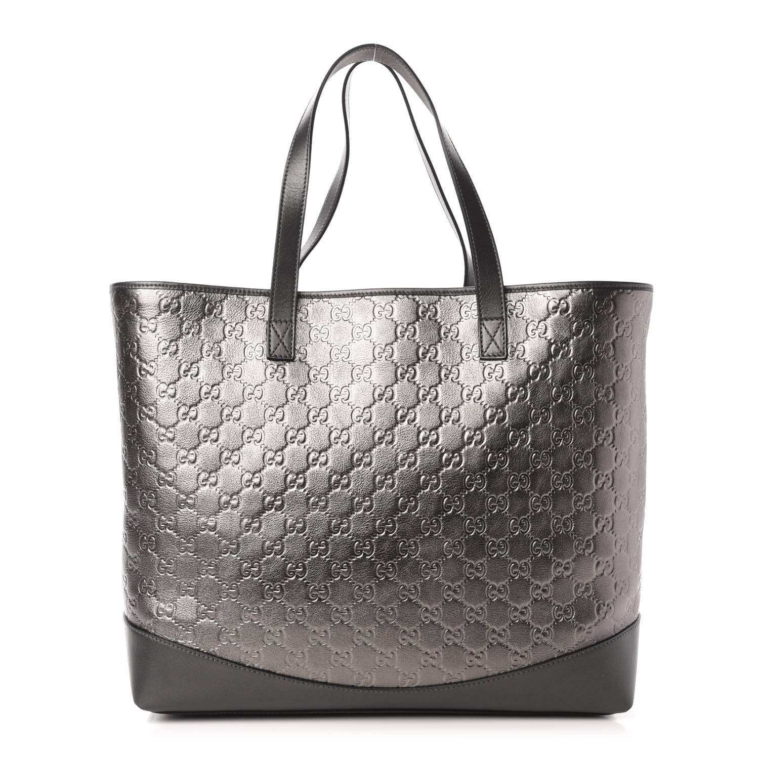 Gucci Metallic Guccissima Large Tote Dark Grey 1 of 11