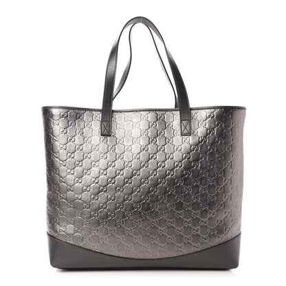 Gucci Metallic Guccissima Large Tote Dark Grey 1 of 11