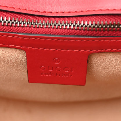 Gucci Calfskin Matelasse Small GG Marmont Shoulder Bag Hibiscus Red 6 of 10