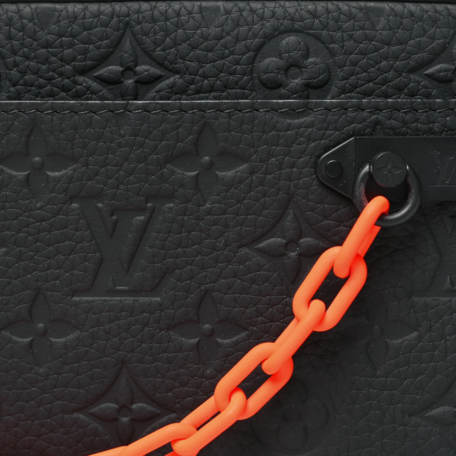 Louis Vuitton Taurillon Monogram Uniformes Solar Ray Soft Pochette Volga Belt Bag Black 7 of 10