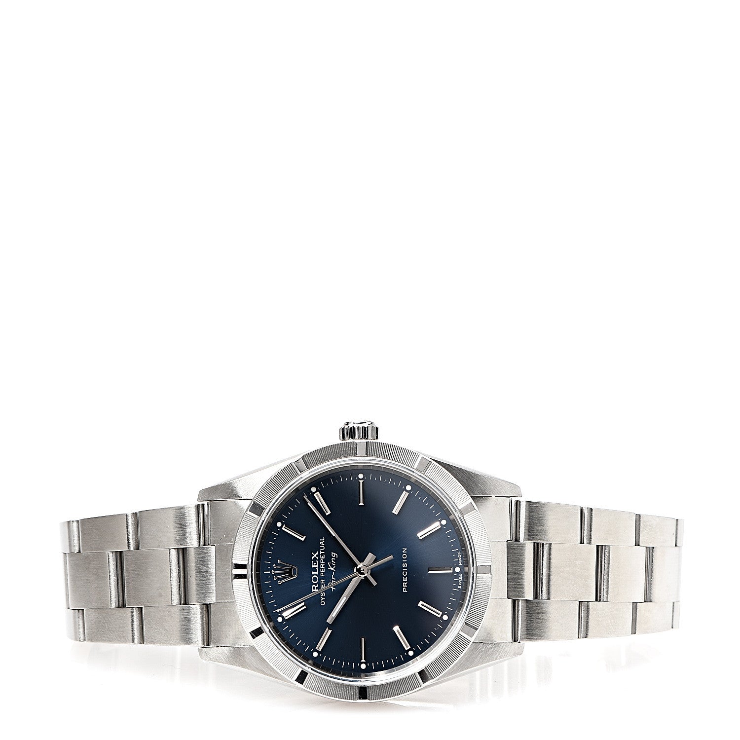 Rolex Stainless Steel 34mm Oyster Perpetual Air-King Precision Watch Blue 14010M 2 of 6