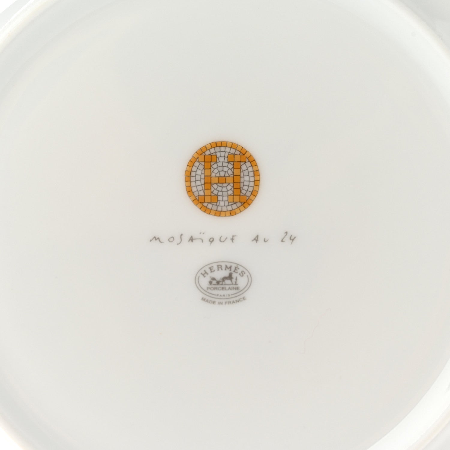 Hermes Porcelain Mosaique au 24 Dessert Plate 8.3 4 of 6