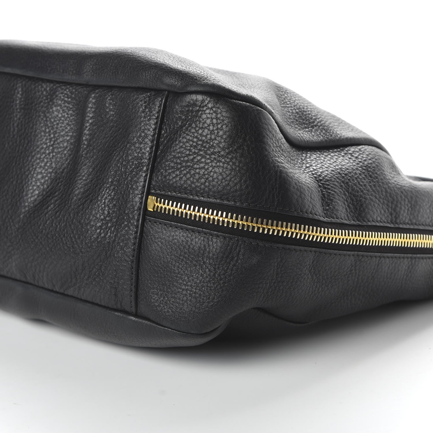 Prada Vitello Daino Side Zip Pocket Hobo Black 7 of 10