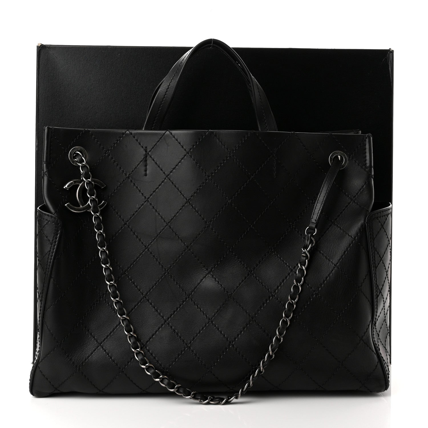 Chanel Calfskin CC Pocket Tote Black 11 of 11