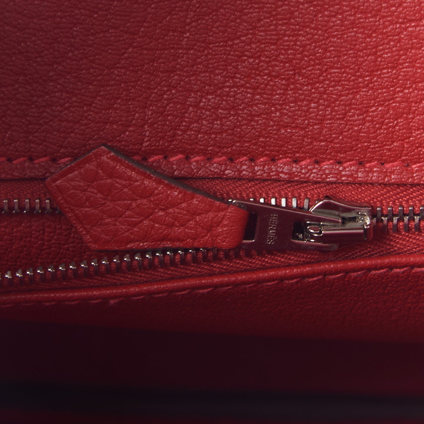 Taurillon Clemence Birkin 30 Rouge Casaque