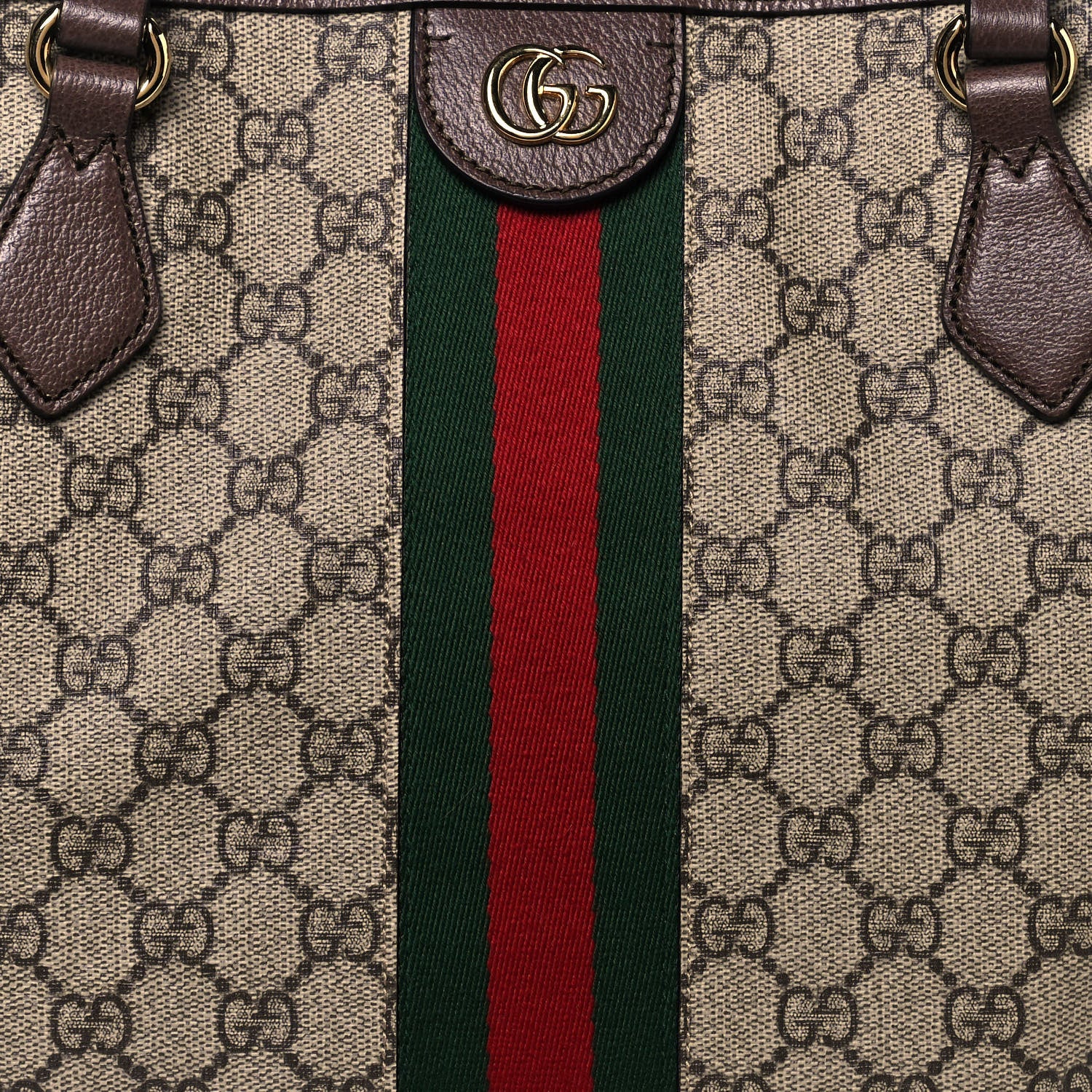 Gucci GG Supreme Monogram Medium Ophidia Shopping Tote Brown 8 of 14