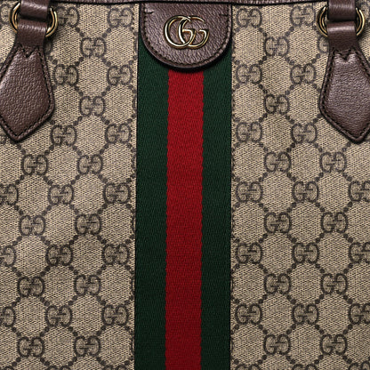 Gucci GG Supreme Monogram Medium Ophidia Shopping Tote Brown 8 of 14