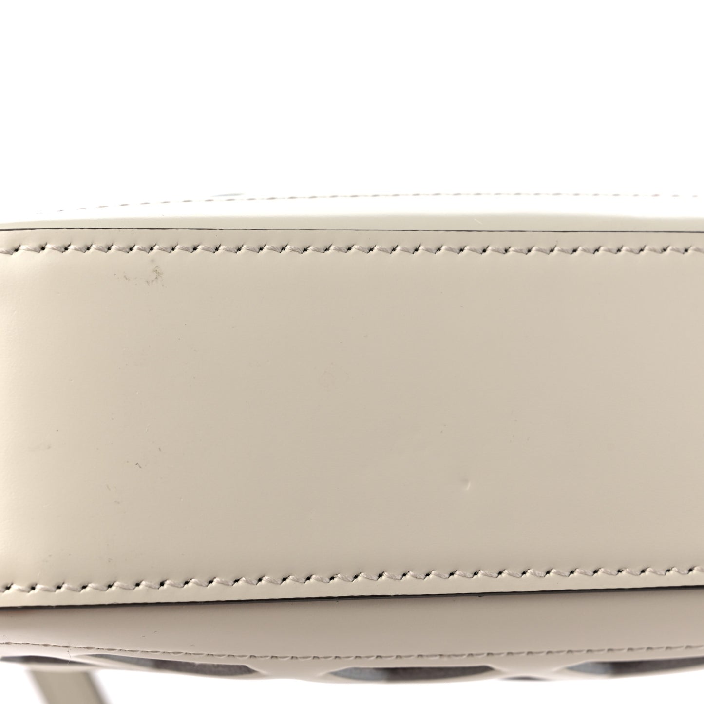 Canvas Calfskin Flora Infinity Cutout Shoulder Bag White Multicolor