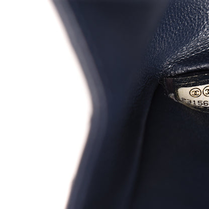 Chanel Aged Calfskin Chevron Quilted 2.55 Reissue 226 Flap Navy Blue 6 of 13