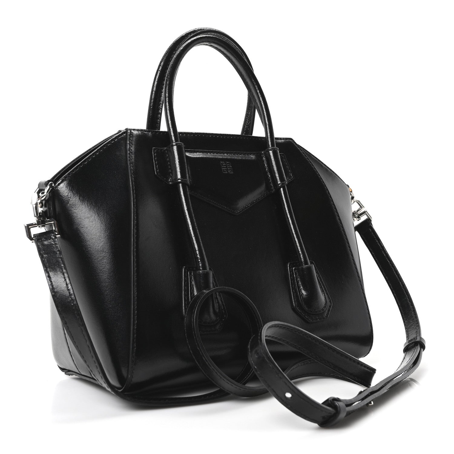Givenchy Box Calfskin Mini Lock Antigona Shoulder Bag Black 3 of 10
