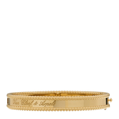 Van Cleef & Arpels 18K Yellow Gold Perlee Signature Bangle Bracelet XS 1 of 4