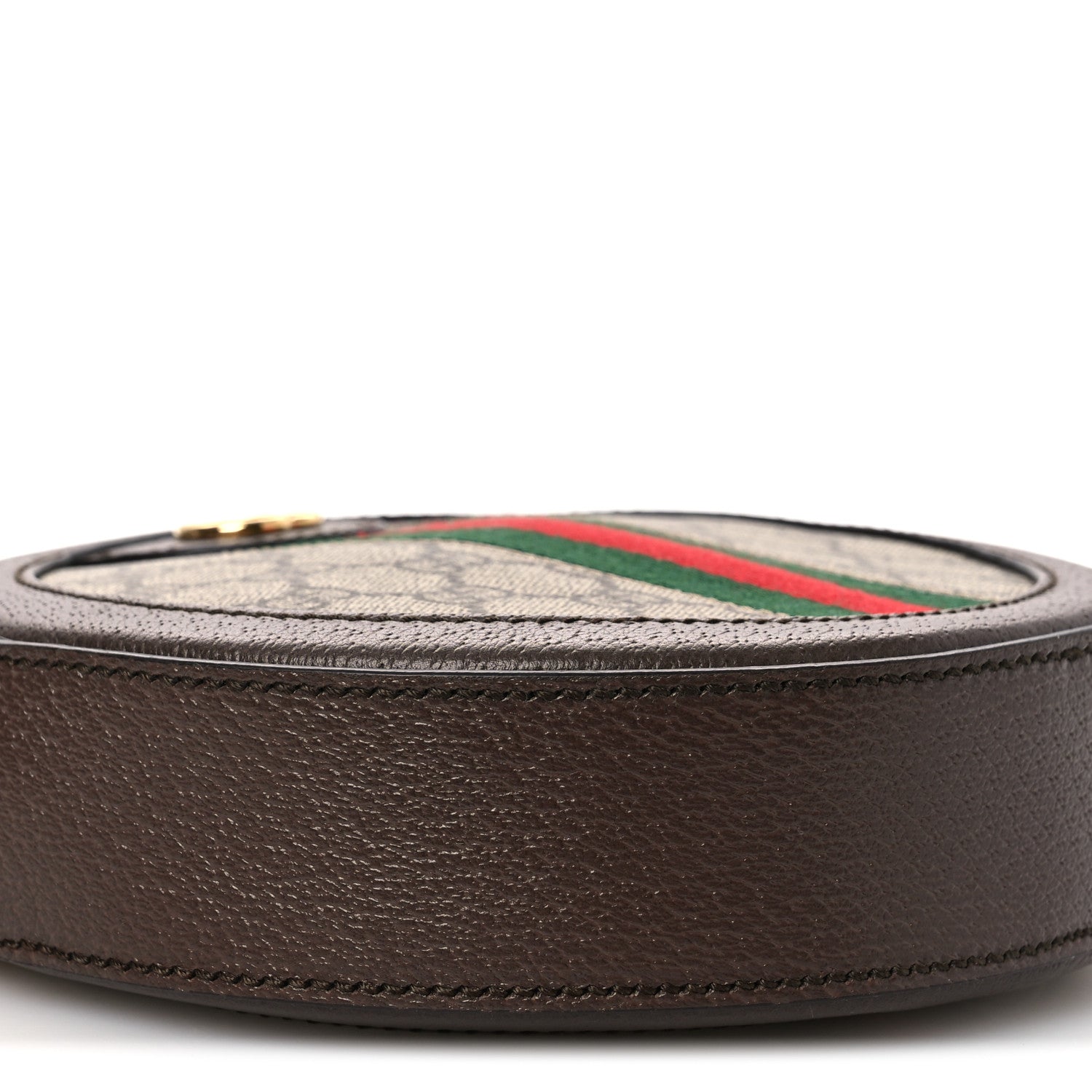 Gucci GG Supreme Monogram Web Mini Ophidia Round Shoulder Bag Brown 9 of 10