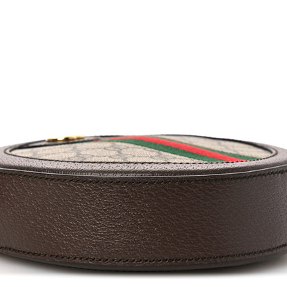 Gucci GG Supreme Monogram Web Mini Ophidia Round Shoulder Bag Brown 9 of 10