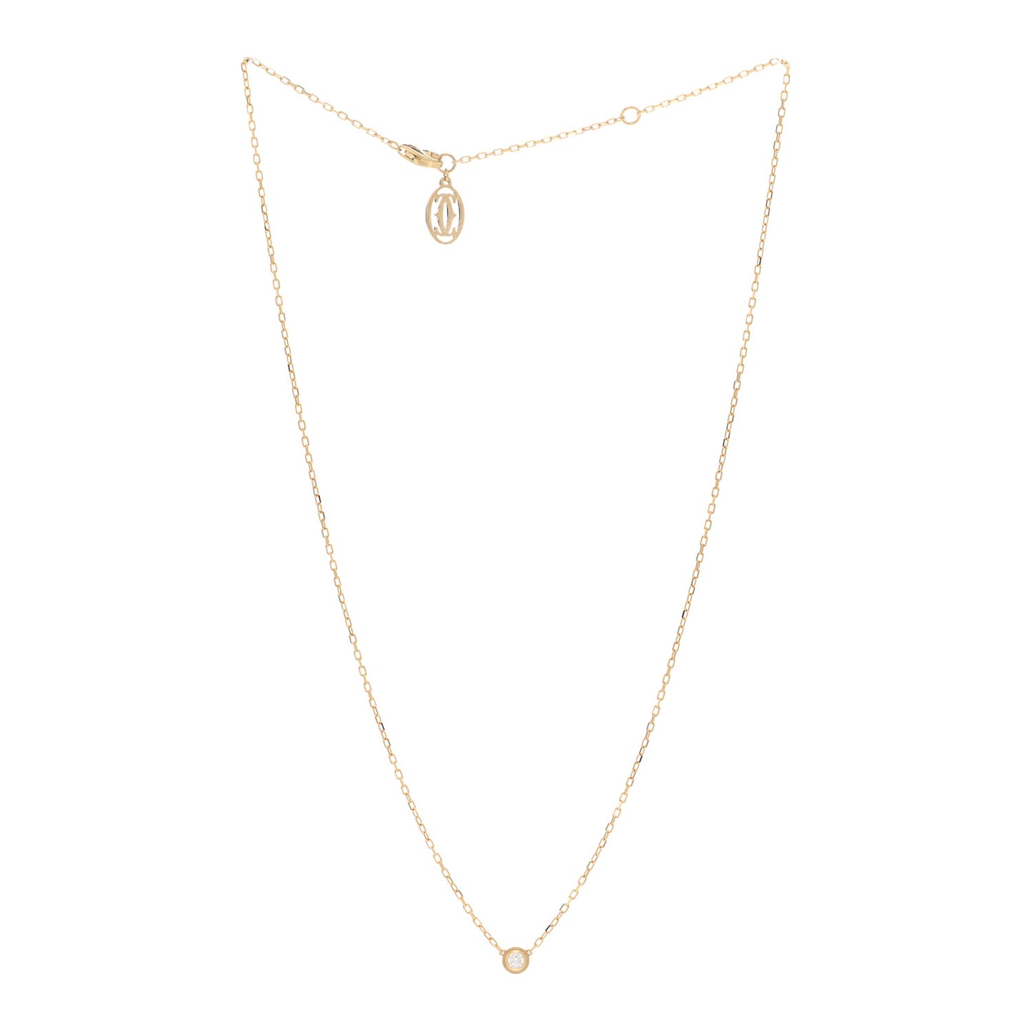 18K Yellow Gold Diamond SM D'Amour Pendant Necklace