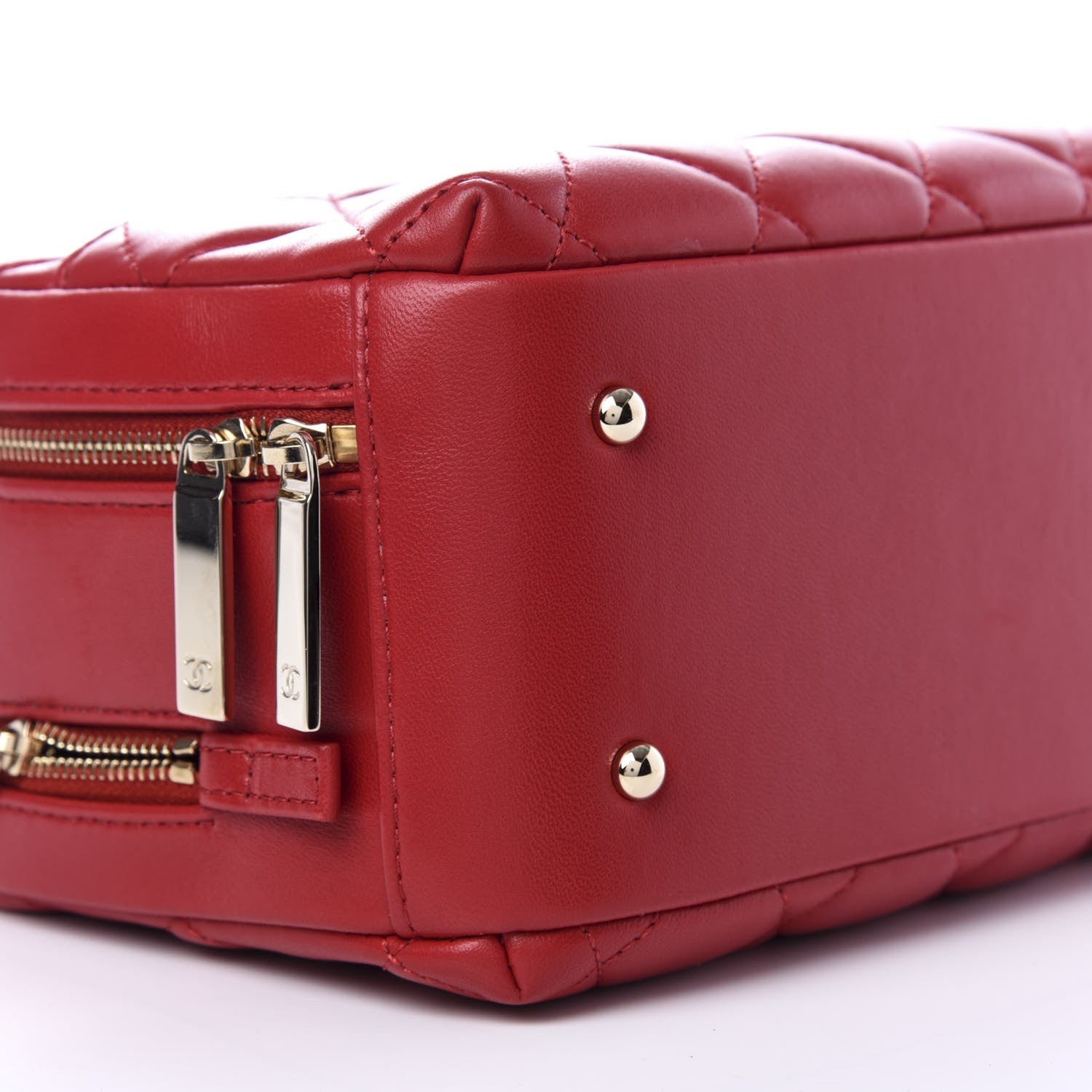 Chanel Lambskin Quilted Small Trendy CC Bowling Bag Red 8 of 10