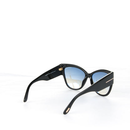 Tom Ford Acetate Anoushka Cat Eye Sunglasses TF371 Black 4 of 6