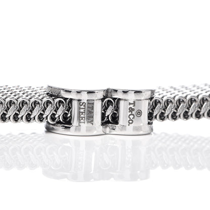 Tiffany Stainless Steel Somerset Mesh Reversible Heart Bracelet 4 of 4