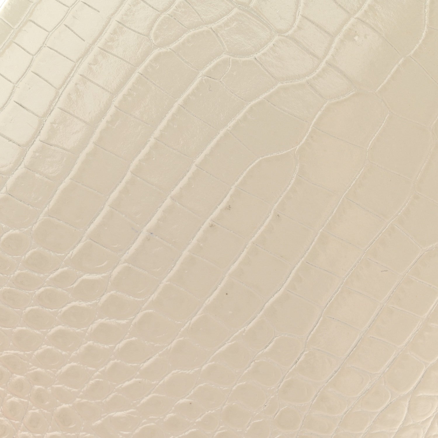 Saint Laurent Calfskin Crocodile Embossed Uptown Monogram Pouch Crema Soft 12 of 13