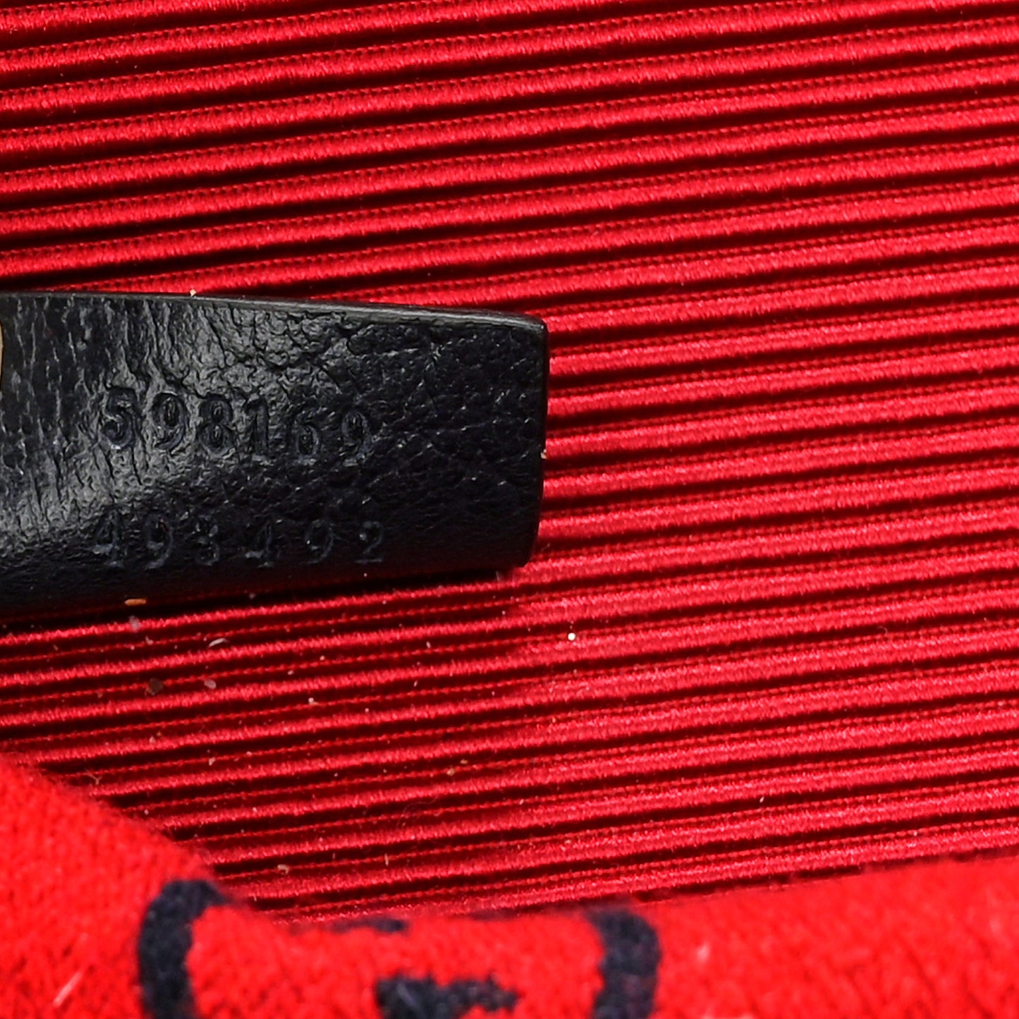 Covered Wool Textured Dollar Calfskin GG Monogram Large Tote Bag Blue Red