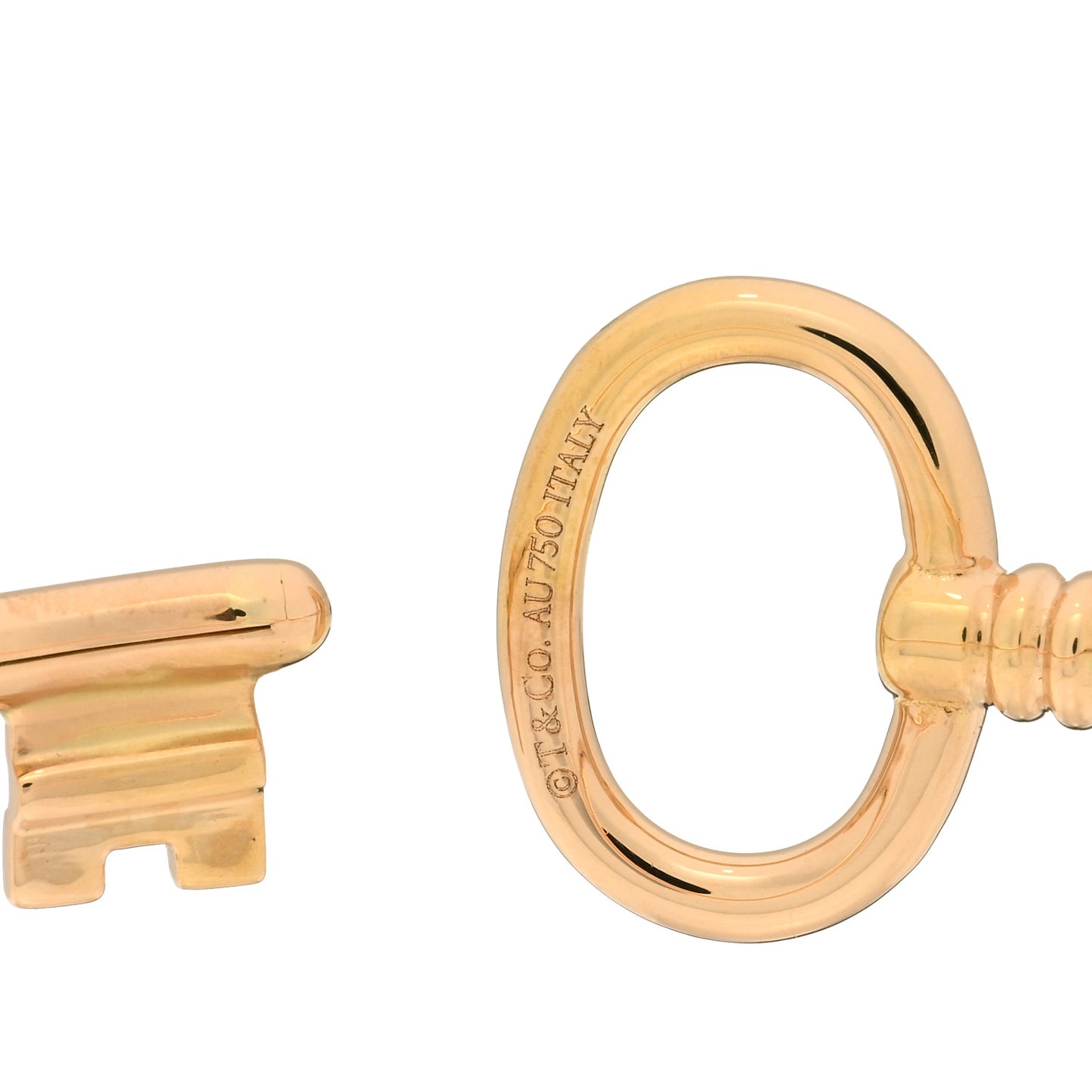 18K Rose Gold Keys Wire Bracelet