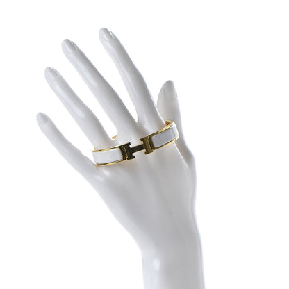 Hermes Enamel Narrow Clic Clac H Bracelet PM White 2 of 7