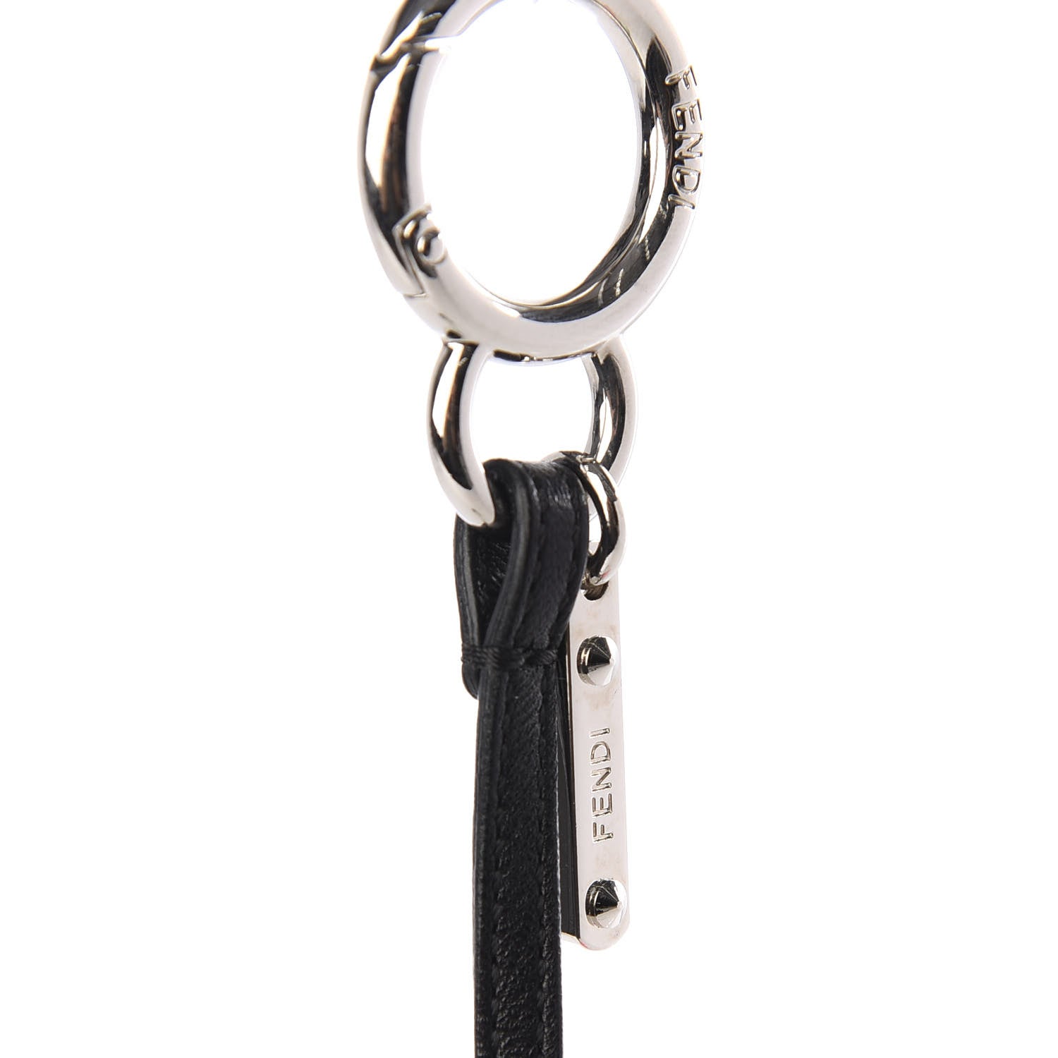 Fendi Mink Fox Goat Fur Mini Karlito Bag Charm Pink 6 of 6