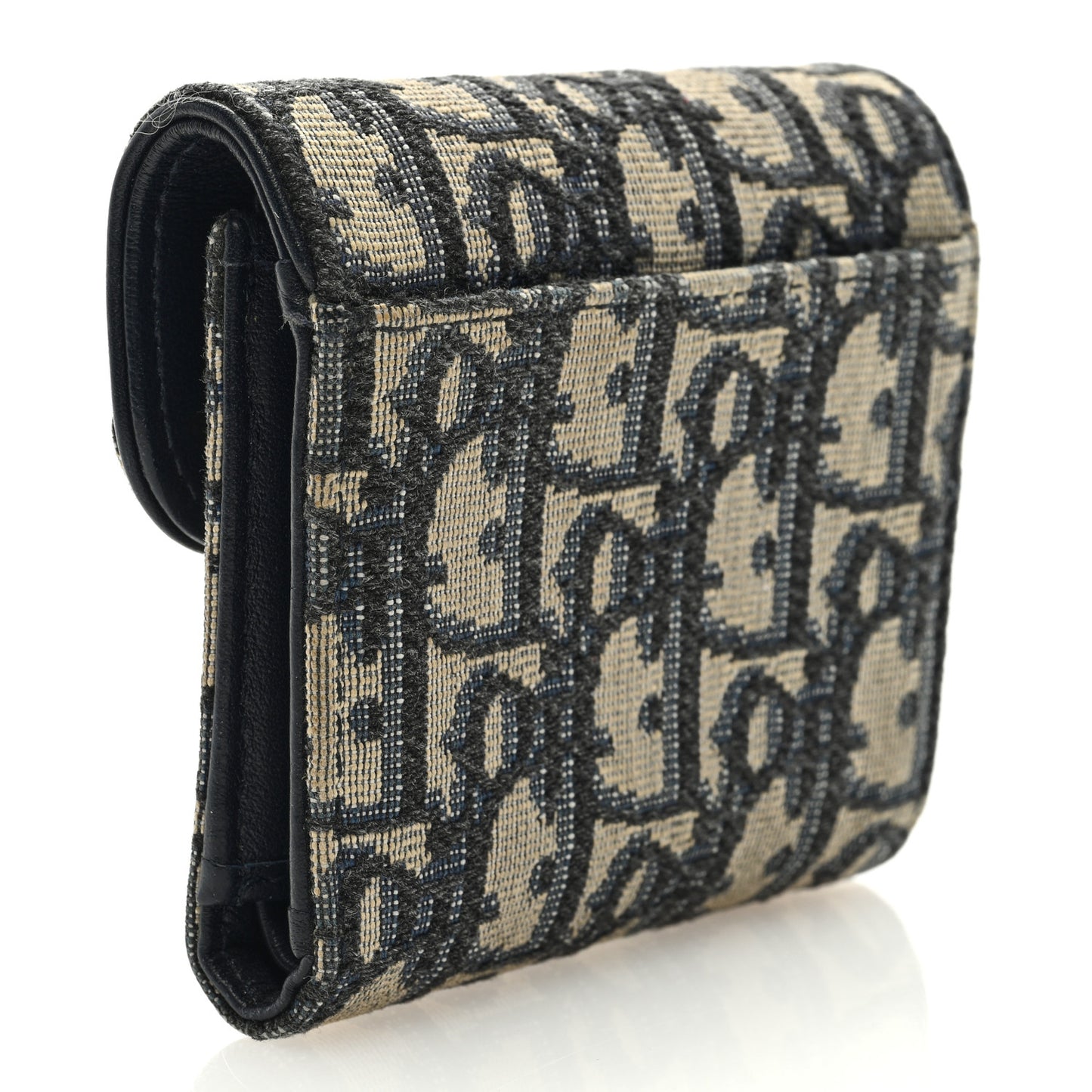 Oblique Saddle Card Holder Blue