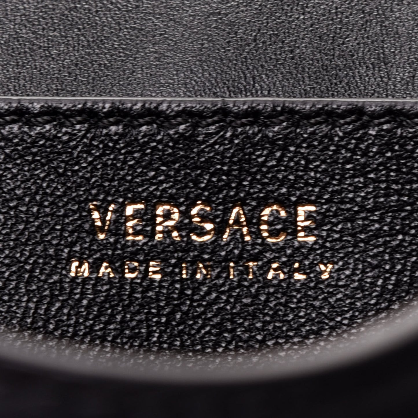 Grained Calfskin La Medusa Bag Black