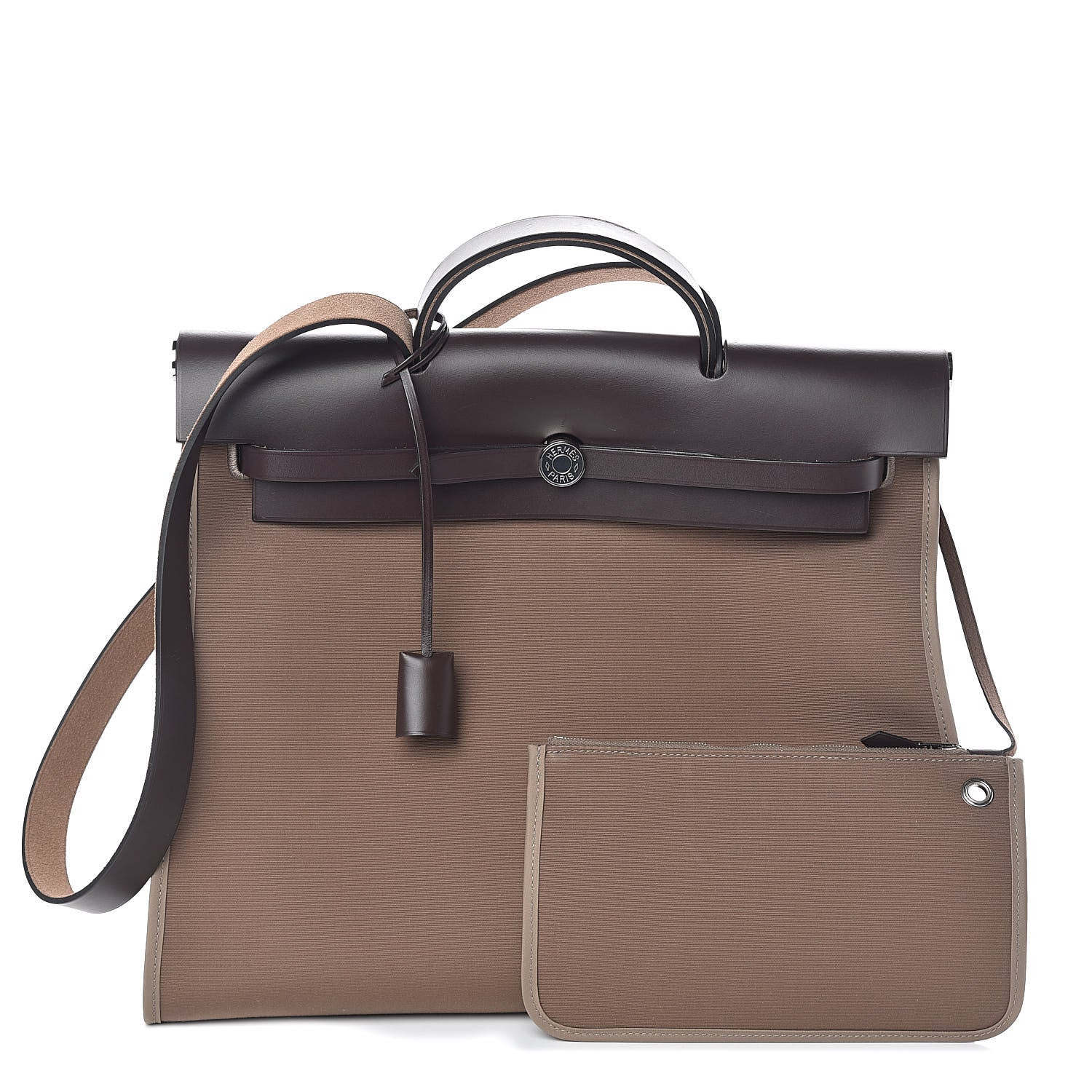 Hermes Toile Vache Hunter Herbag Zip 39 MM Etoupe Ebene 1 of 10
