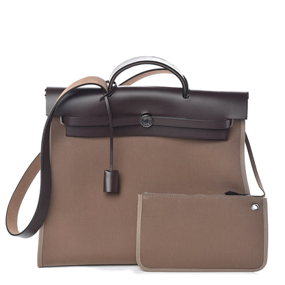 Hermes Toile Vache Hunter Herbag Zip 39 MM Etoupe Ebene 1 of 10