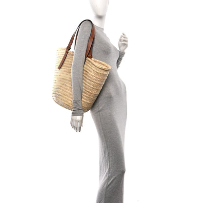 Loewe Raffia Large Basket Tote Bag Natural Tan 2 of 9