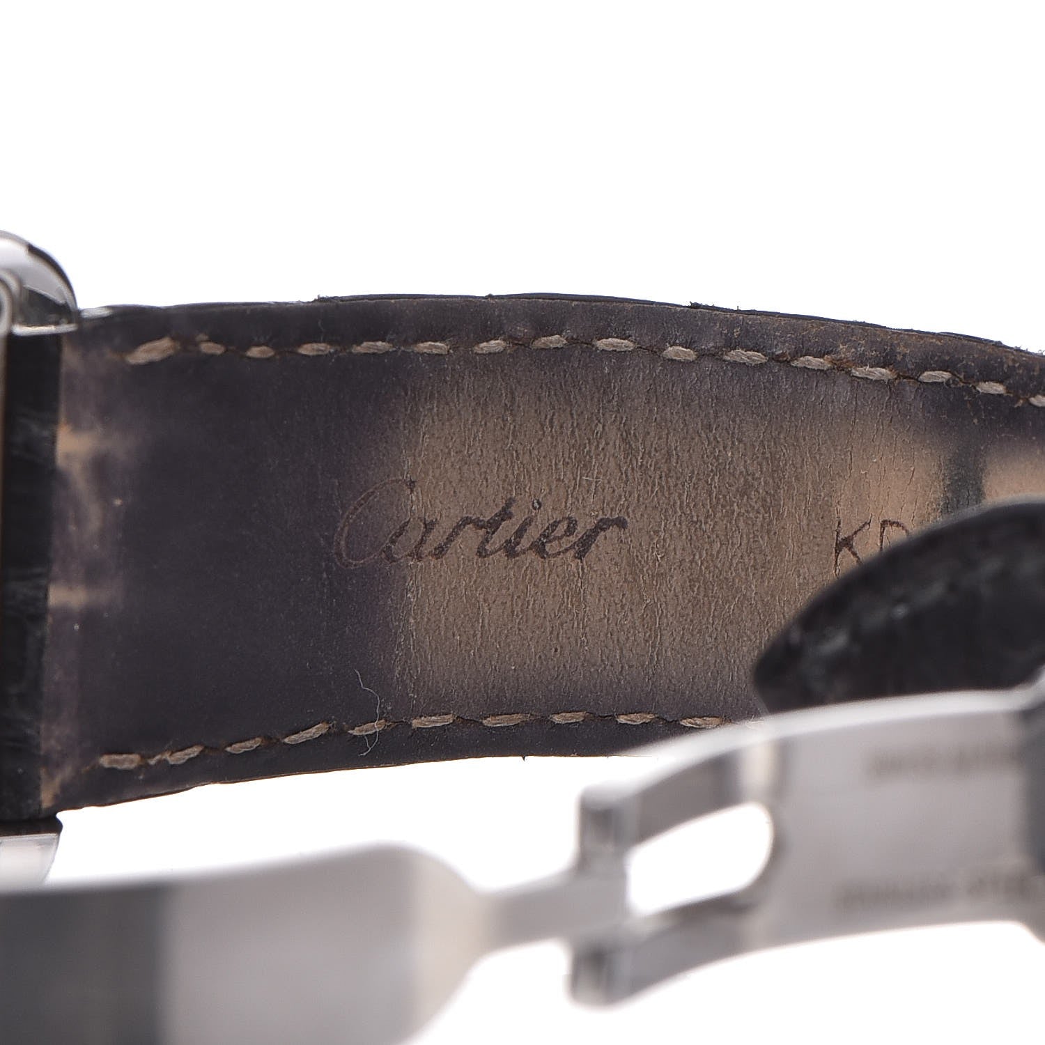 Cartier Stainless Steel Alligator 24mm Tank Solo Quartz Watch 6 of 11
