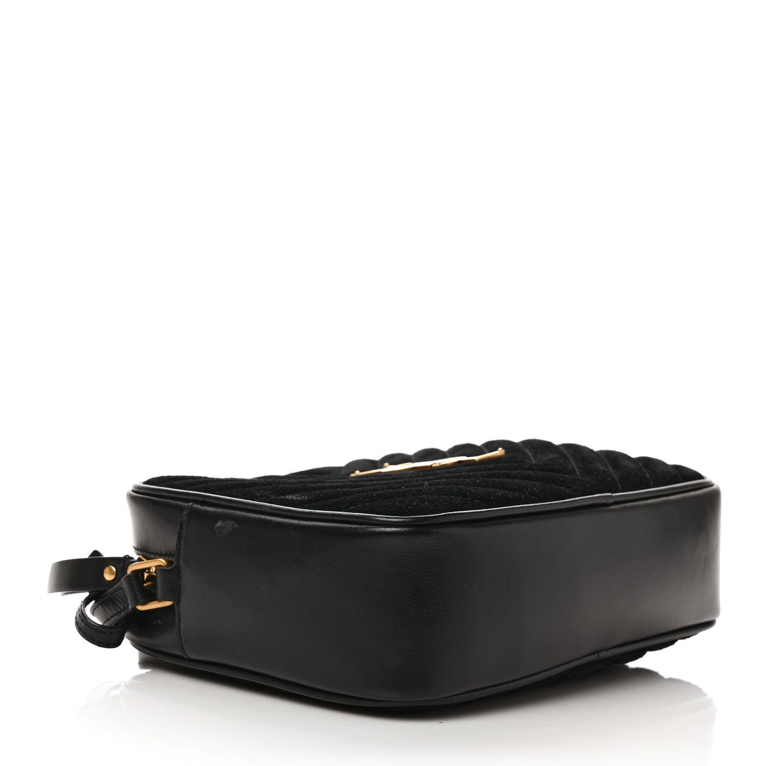 Saint Laurent Suede Calfskin Monogram Lou Camera Bag Black 4 of 8