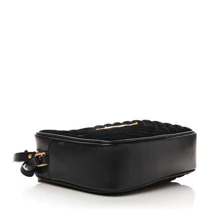 Saint Laurent Suede Calfskin Monogram Lou Camera Bag Black 4 of 8