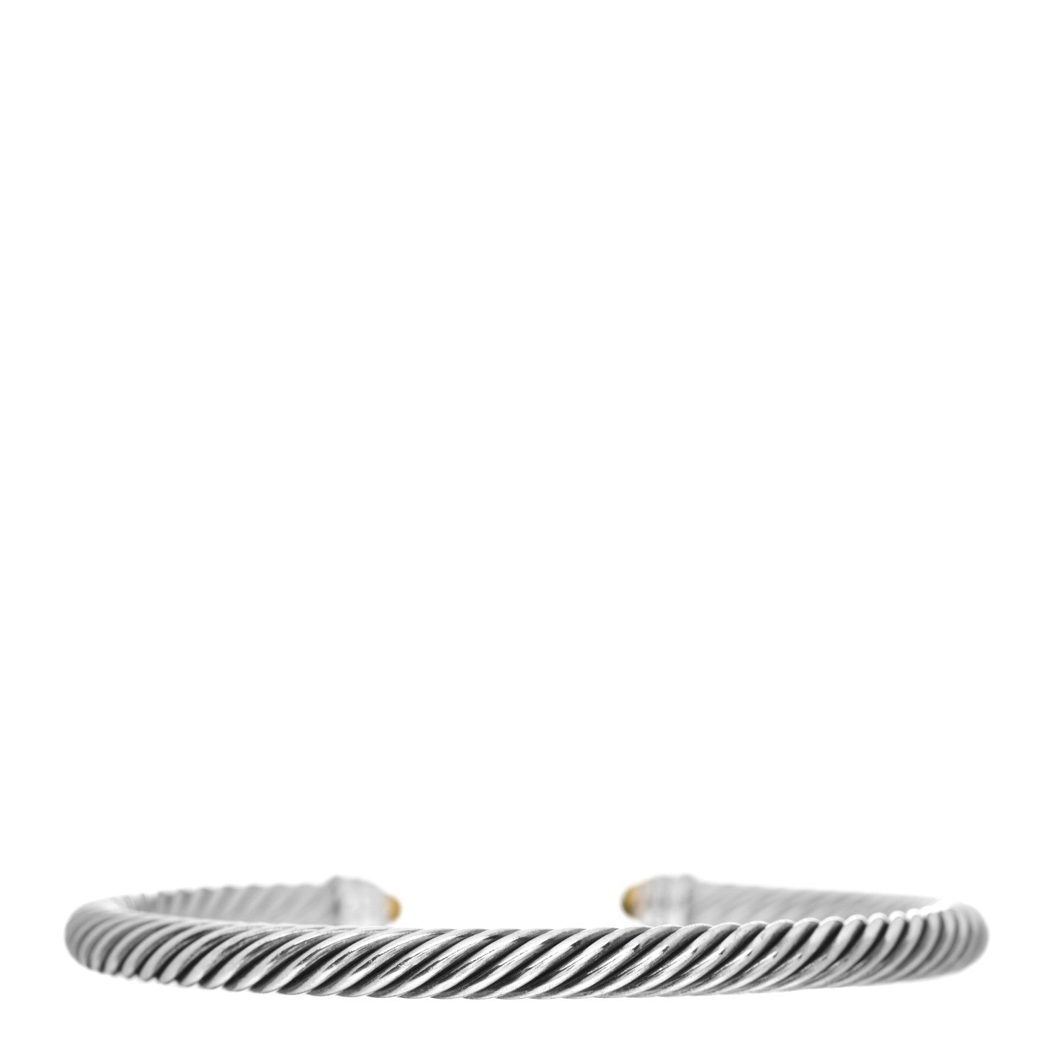 David Yurman Sterling Silver Diamond Citrine 5mm Cable Classics Bracelet 3 of 4
