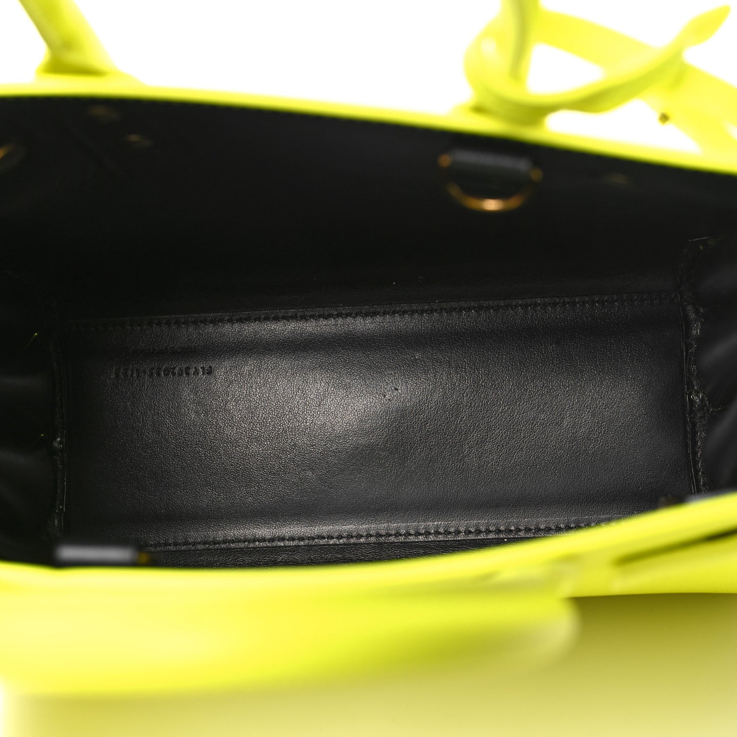 Calfskin Nano Sac De Jour Neon Yellow