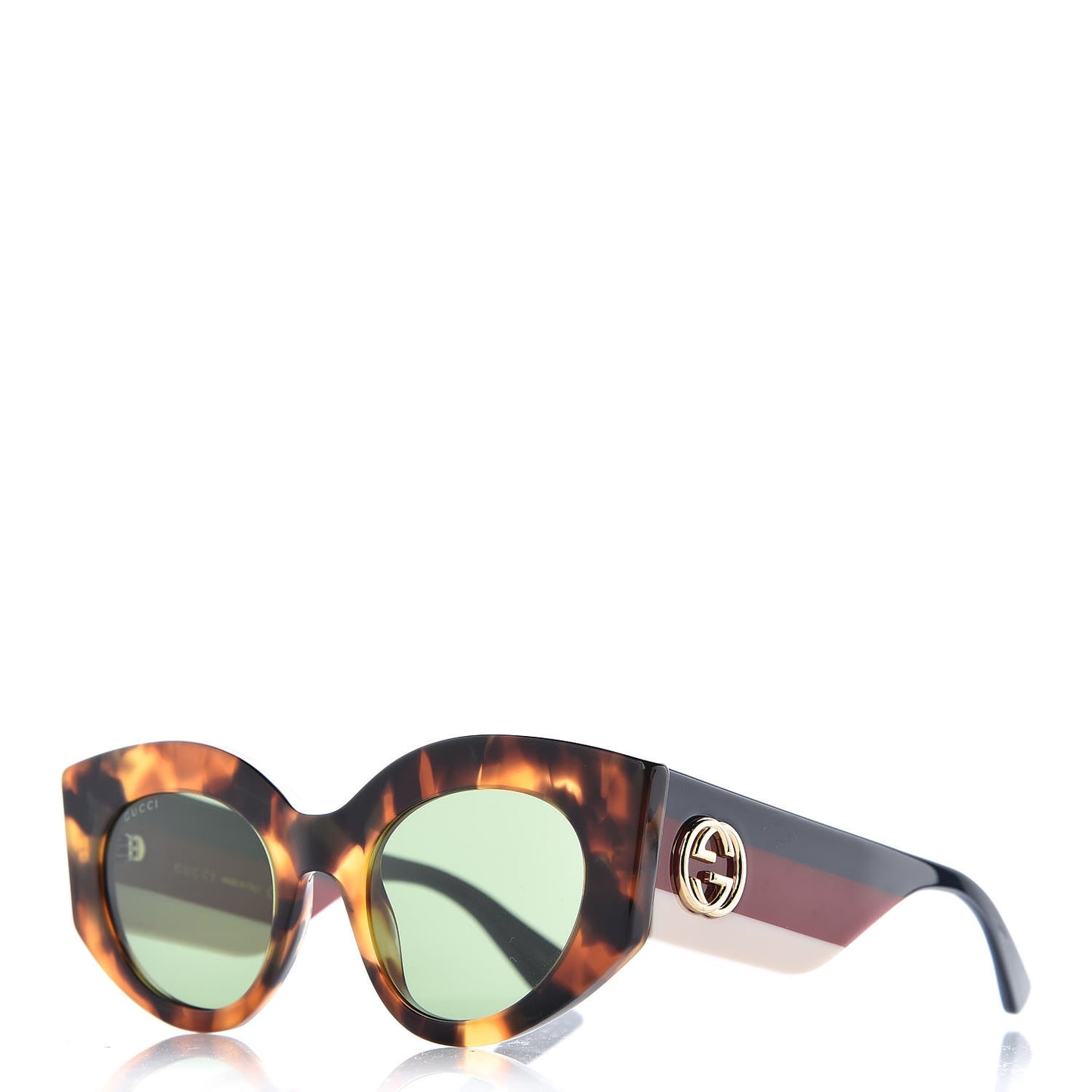 Acetate Oversized Rectangle Frame Web Sunglasses GG 0275/S Tortoise