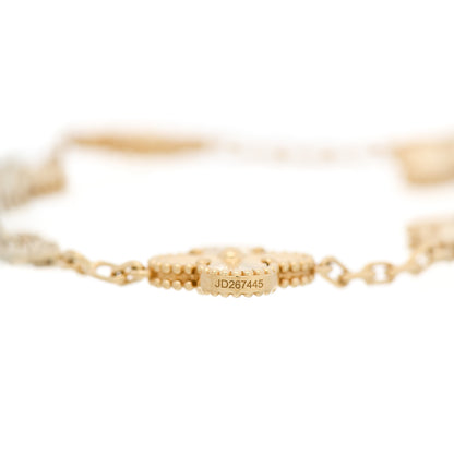 Van Cleef & Arpels 18K Yellow Gold 5 Motifs Guilloche Vintage Alhambra Bracelet 4 of 6