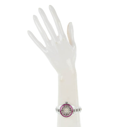 Chanel Stainless Steel Ceramic Diamond Ruby 33mm J12 Quartz Watch White 2 of 5