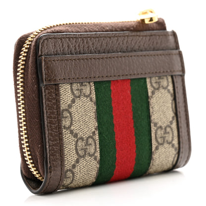 Gucci GG Supreme Monogram Web Ophidia Zip Wallet Beige New Acero 3 of 7