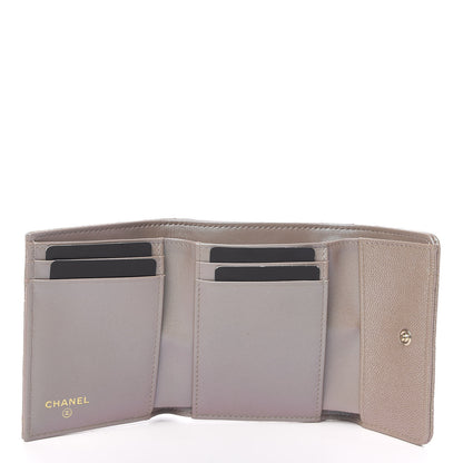 Chanel Iridescent Caviar Quilted Small Flap Wallet Beige 5 of 9
