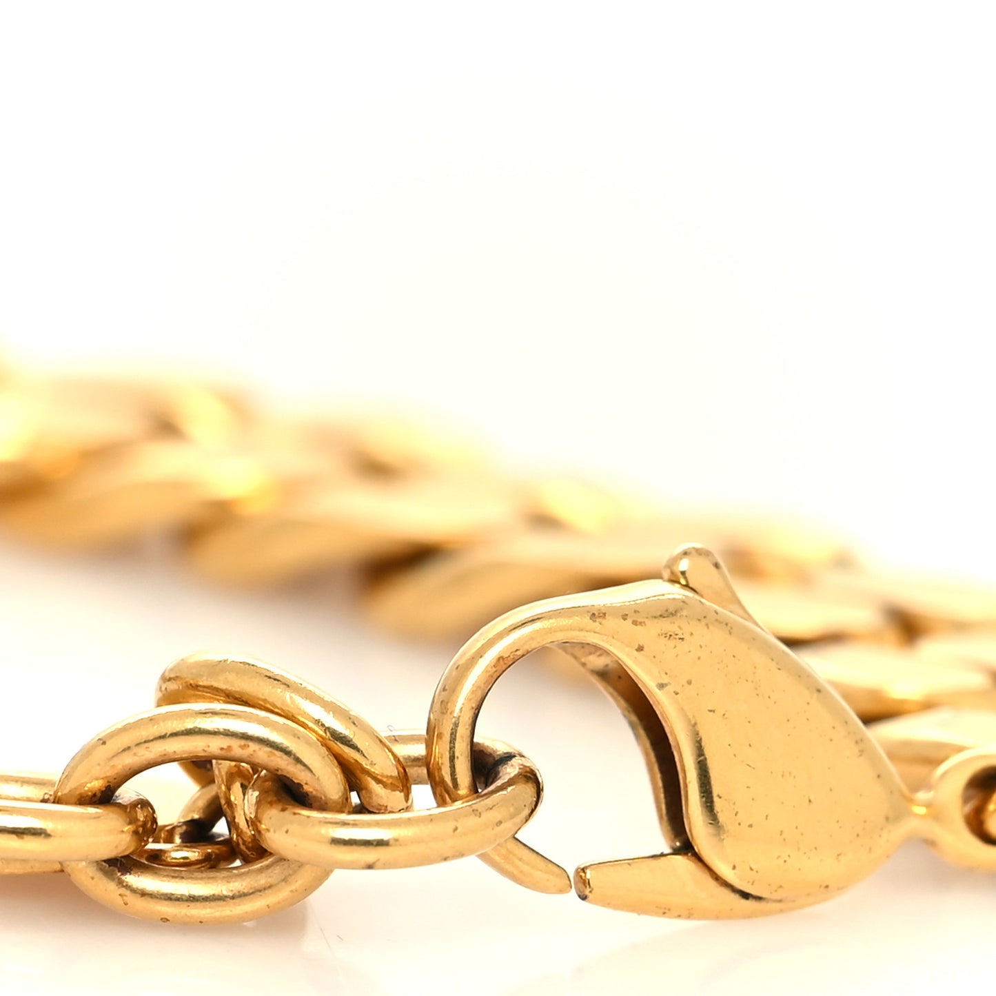 Brass CD Icon Chain Bracelet Gold