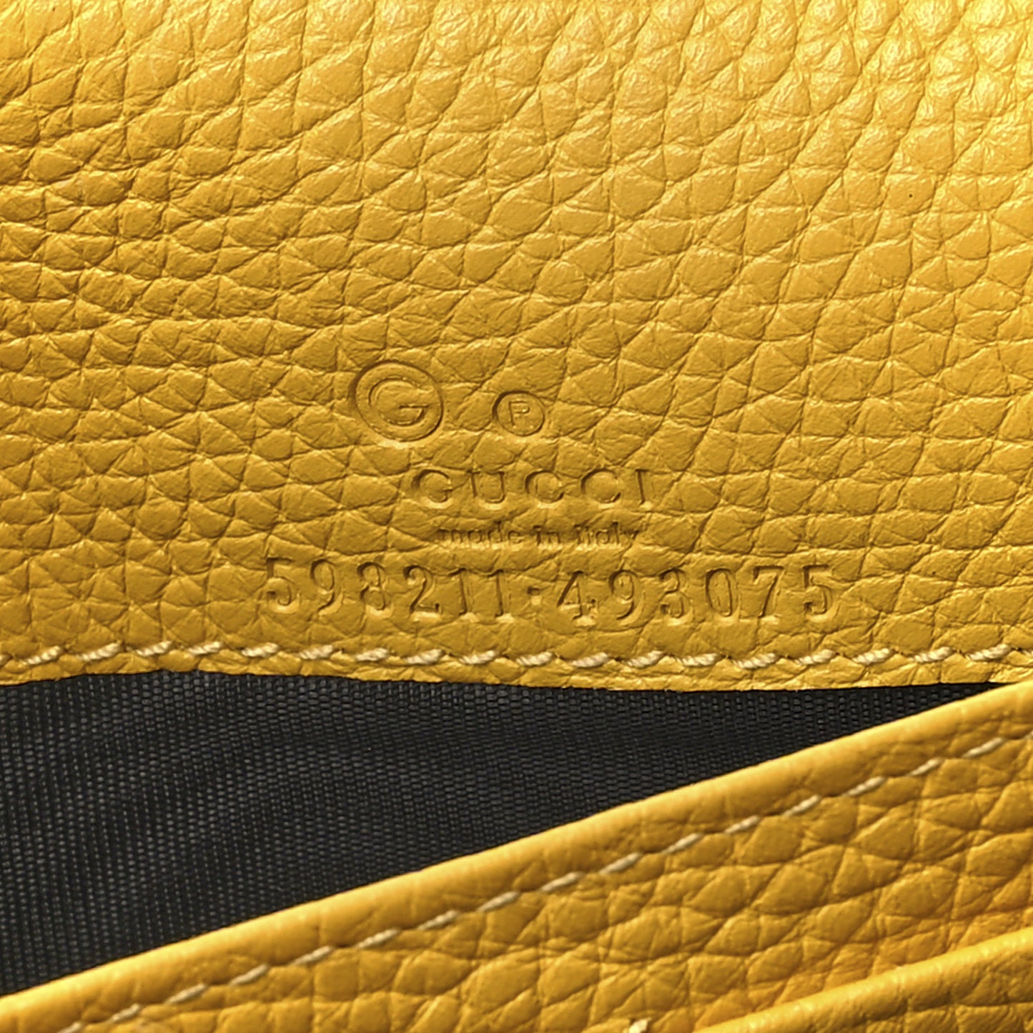 Pebbled Calfskin Soho Wallet on Chain New Buttercup