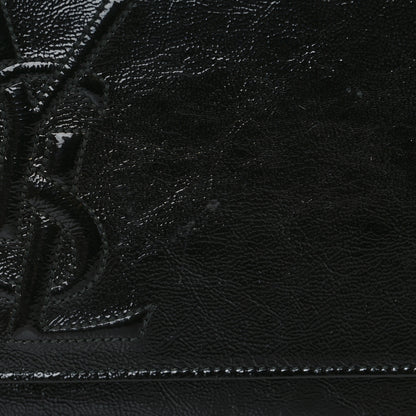 Saint Laurent Textured Patent Monogram Large Belle De Jour Clutch Black 10 of 10