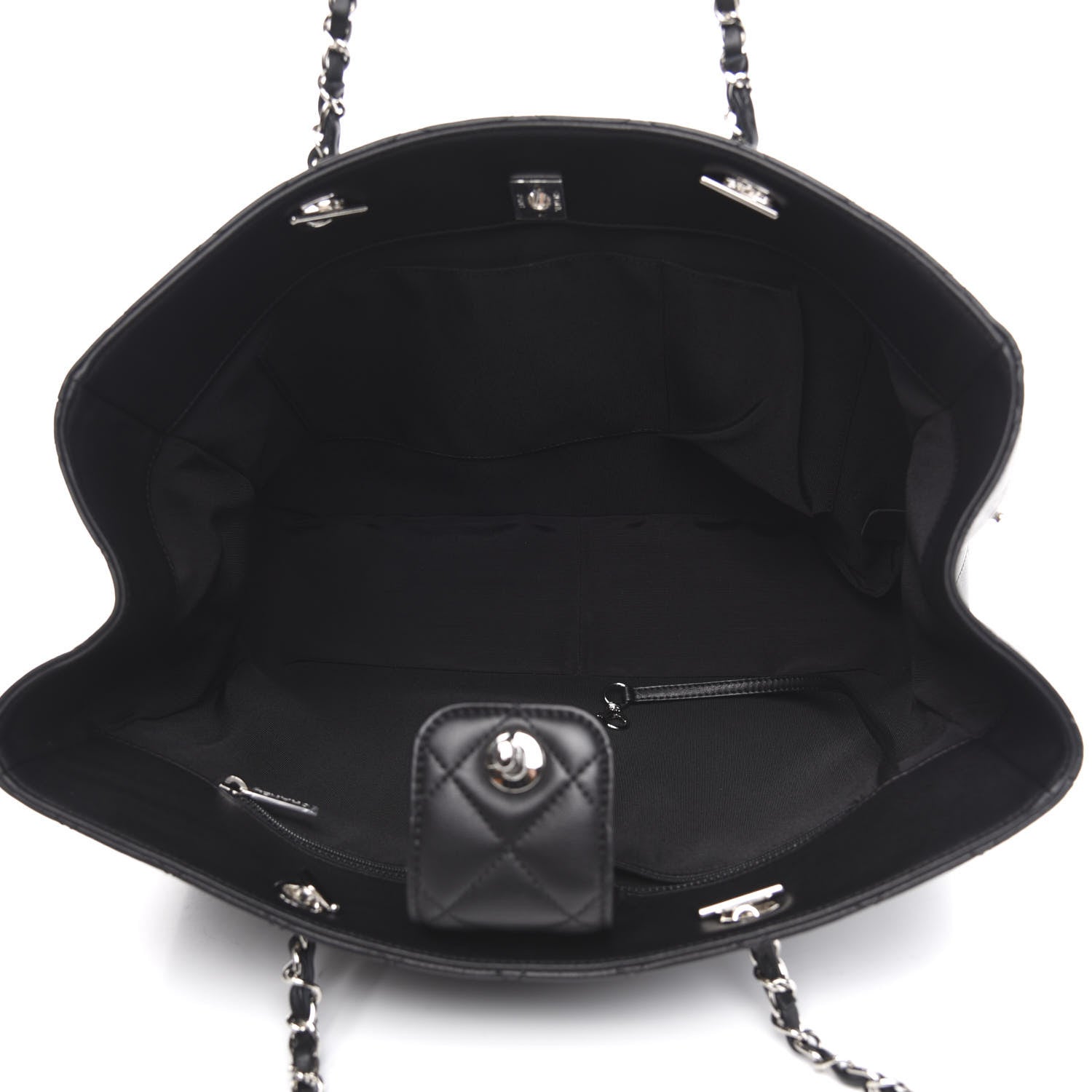 Chanel Calfskin Quilted Large Classic Shopping Tote Black 5 of 10